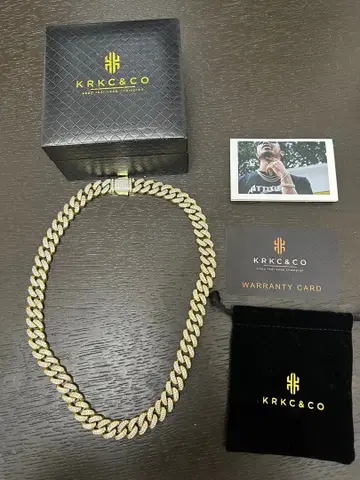 50cm 골드 쿠바 목걸이 고품질 지르코니아 사용