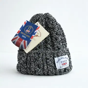 새상품 HIGHLAND 2000 영국제 남녀 공용 울 니트 모자
