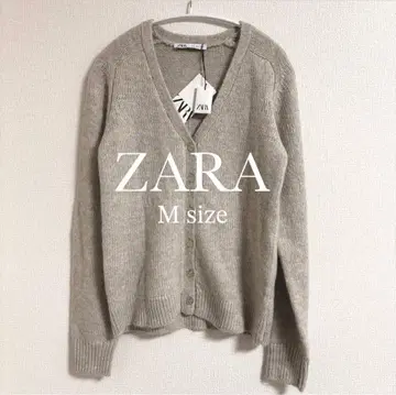 [새상품] ZARA 자라 베이지 울 긴팔 가디건 M