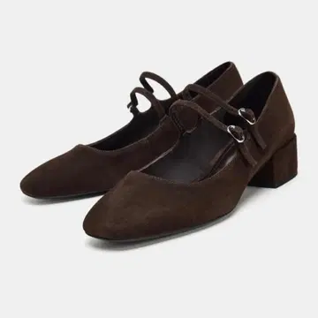 택 포함 새상품 ZARA 스웨이드 발레리나 신발 멜리 제인