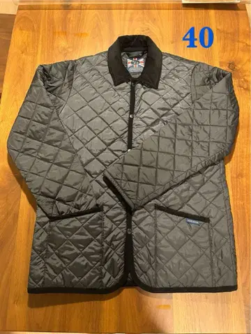 [ 컨디션 최상 ] LAVENHAM 퀼팅 자켓 덴함 블랙 사이즈 40 L