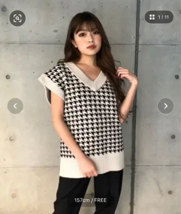 하운드 투스 V넥 니트 베스트 FREE 사이즈