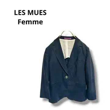 [ LES MUES Femme ] 테일러드 자켓 심플 네이비 M