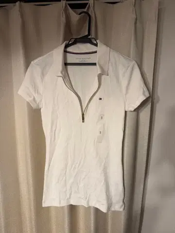 TOMMY HILFIGER 반팔 피케 셔츠 S/P 화이트