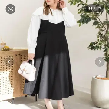 빅 사이즈 CLETTE 프릴 원피스 LL