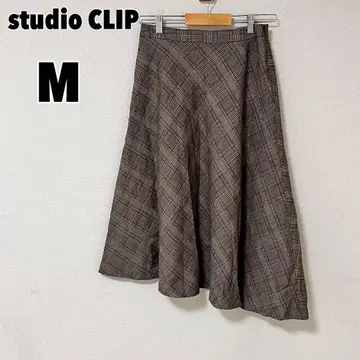 studio CLIP 스튜디오 클립 체크 비대칭 스커트