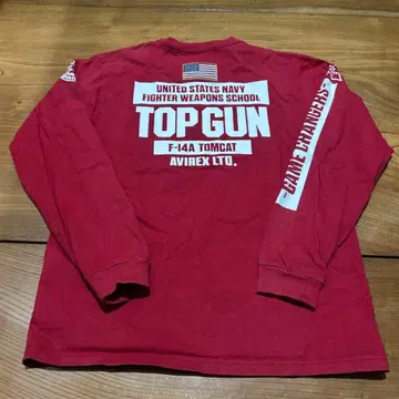레어 AVIREX TOP GUN F-14A TOMCAT 롱T 밀리터리
