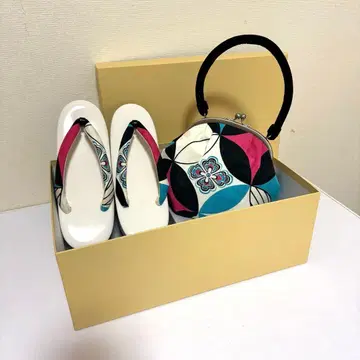 후리소데 기모노 조리 및 백 세트 2점 세트
