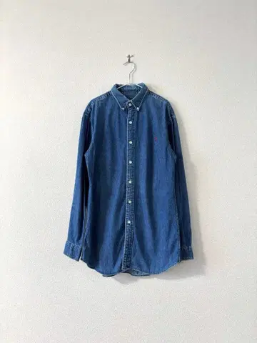 랄프 로렌 데님 셔츠 170 빨간색 포니