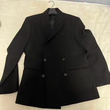 H&M 블랙 더블 브레스트 자켓