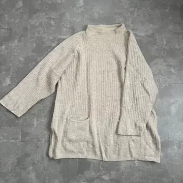 아이보리 롱 니트 빅 루즈 니트 빈티지 구제 의류