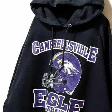 저지즈 캠벨스빌 이글 후드 맨투맨 블랙 블랙 L 구제 의류