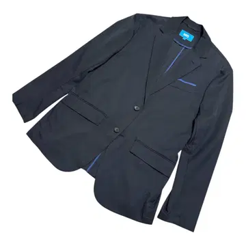 WWS 파이핑 테일러드 자켓 다크 네이비 블루 페이즐리 S 사이즈