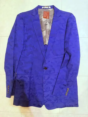 미사용품 MARK & LONA 보라색 카모플라쥬 테일러드 자켓 L