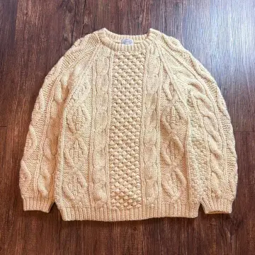 [ 구제 의류 ] HARVARD 아란 니트 피셔맨 스웨터 두꺼운 원단