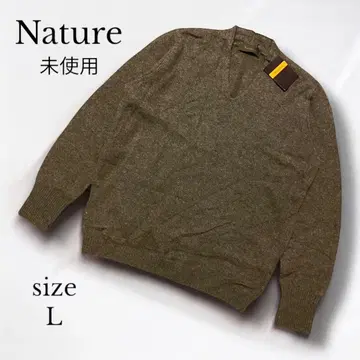 [Nature's] 야크 100% 울 스웨터 L 사이즈 브라운