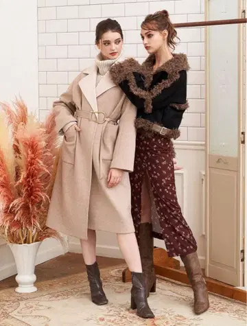 Darich 바이컬러 가운 코트