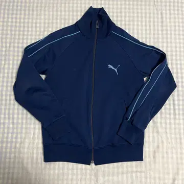 Puma 네이비 집업 자켓 저지 트랙 자켓 라인