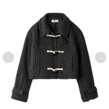 snidel 울 샤기 숏 더플 코트 그레이