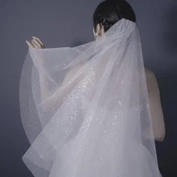 글리터 롱 웨딩 베일