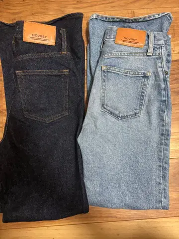 MOUSSY 다크 데님 라이트 데님 2개 세트