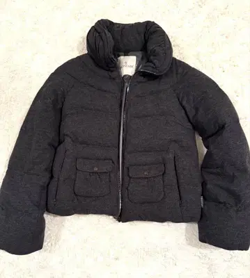 MONCLER 트위드 소재 엘레강트 다운 다크 그레이 다운 자켓 귀중