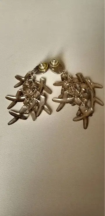 A49 유니크 체인 디자인 실버 귀걸이