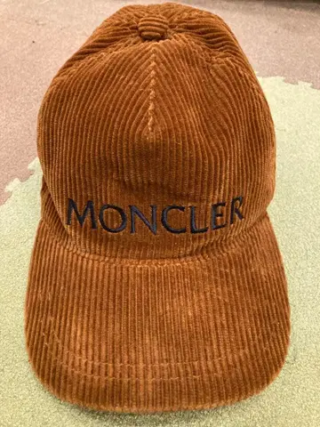 MONCLER 코듀로이 캡 브라운