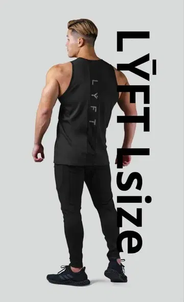 LYFT Back Mesh Pattern Stretch Tanktop