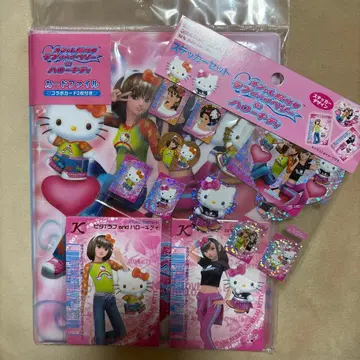 오샤레마녀 러브 and 베리 x 헬로키티 카드 파일 스티커 세트