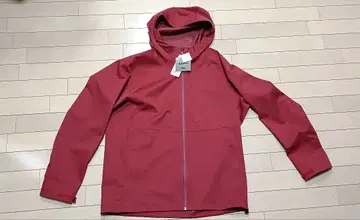 유니클로 블록테크 후드티 (3D 컷) 사이즈 L RED 택 포함 미사용품