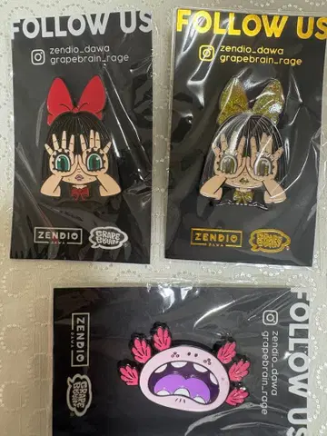 GRAPE BRAIN 핀 배지 핀즈 니기루짱 마카로니 Zendio