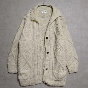 MILMA'S CRAFT 아란 니트 가디건 울 100%