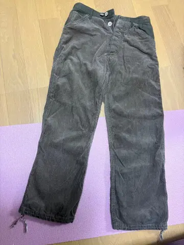 패티 코듀로이 워크 팬츠 다크 브라운