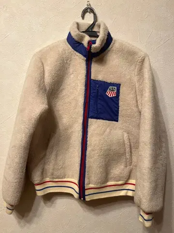 타미힐피거 플리스 자켓 크림색 M 사이즈