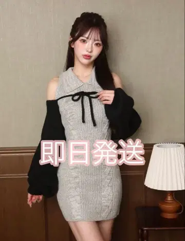 Darich 숏 볼레로 니트 미니 원피스 FL