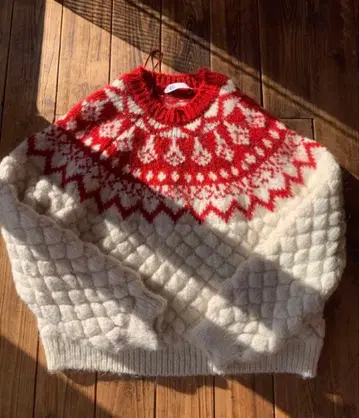 ZARA 노르딕 무늬 니트 스웨터