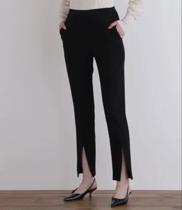 슬릿 블랙 블랙 팬츠