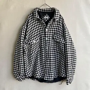 해외 브랜드 여성용 니트 셔츠 자켓 M 올 패턴 다이아 무늬