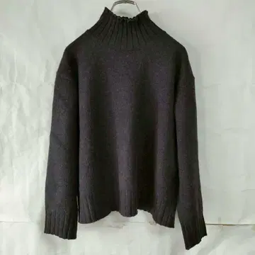 URBAN RESEARCH DOORS 하이넥 니트 긴팔 블랙 보라색 M