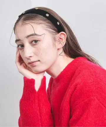 UNITED ARROWS 플라워 비쥬 헤드밴드