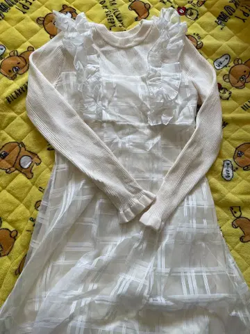 MAJESTIC LEGON 화이트 니트 원피스