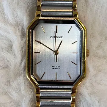 RICOH CHARVALE 리코 3침 쿼츠 실버 골드