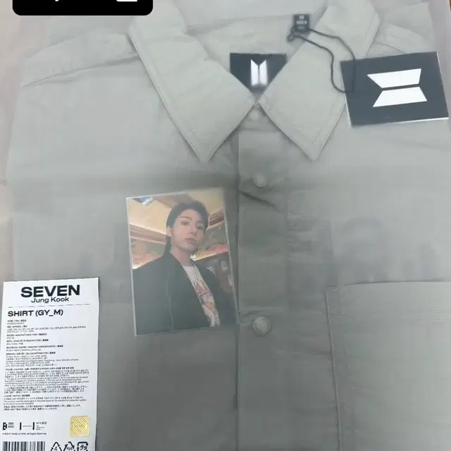 BTS 정국 세븐 셔츠 (GY_M) 포토카드 포함