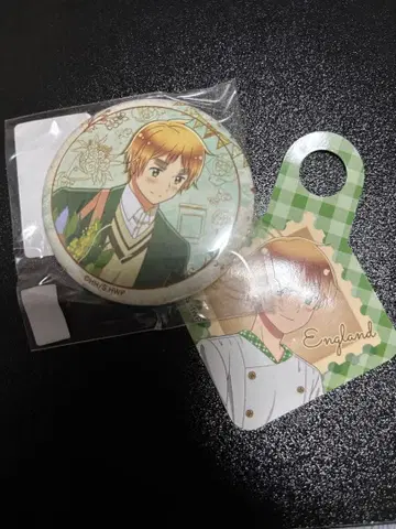 헤타리아 영국 캔뱃지 스트로우 택