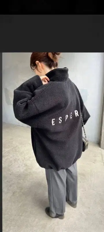 ESPER Spick and Span 보아 플리스 자켓 블랙