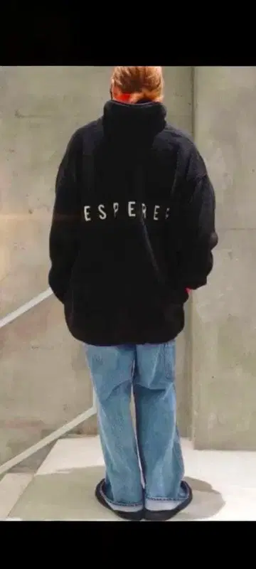 ESPER Spick and Span 보아 플리스 자켓 블랙