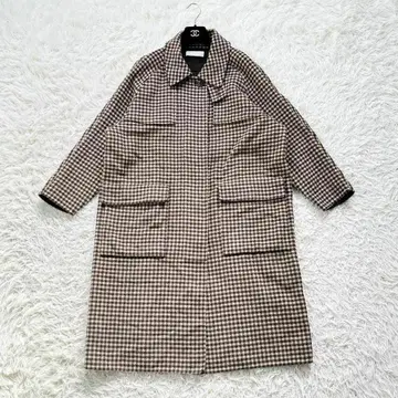 새상품급 오드리앤존와드 하운드투스 발마칸 울 롱 코트 S