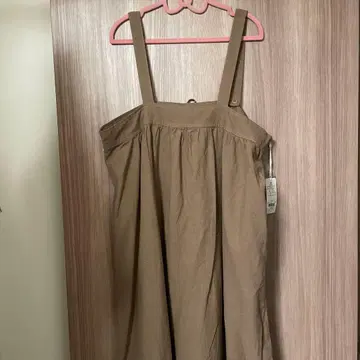 셀프 서비스 린넬 유베시상 콜라보 점프 스커트 브라운