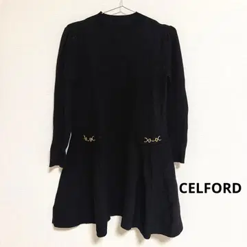 CLIFORD 블랙 니트 긴팔 셀포드